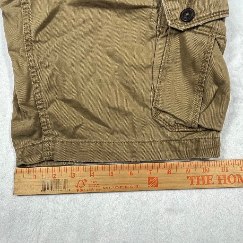 American Eagle Classic Fit Cargo Shorts Mens 32 Khaki Tan Cotton Utility 10" - Picture 12 of 14